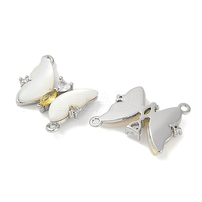 Brass Micro Pave Cubic Zirconia Pendants KK-U043-31P-01-1