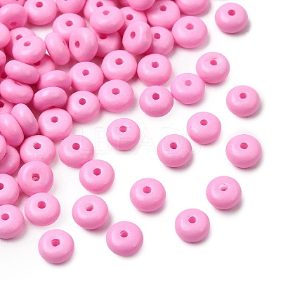 Baking Paint Opaque Glass Beads GLAA-A045-06H-1