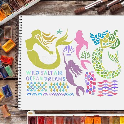 Large Plastic Reusable Drawing Painting Stencils Templates DIY-WH0202-210-1