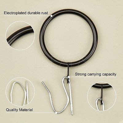 4 Colors Iron Window Curtain Circle IFIN-GA0001-32-1