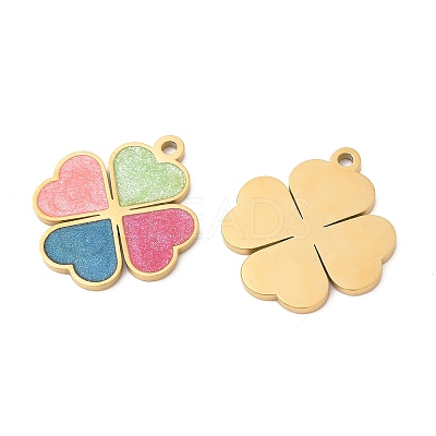 304 Stainless Steel Enamel Pendants STAS-S156-01G-04-1