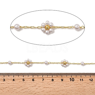 Brass Flower Link Chains CHC-H114-10G-1