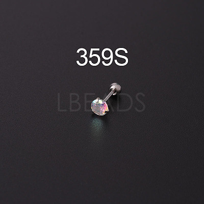 316L Surgical Stainless Steel Micro Pave Cubic Zirconia WGE6C84-07-1