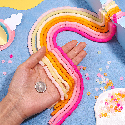 8 Strands Imitation Jelly Handmade Polymer Clay Beads Strands CLAY-TA0001-47A-1