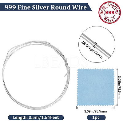 999 Fine Silver Sterling Silver Wire STER-BBC0006-66B-1
