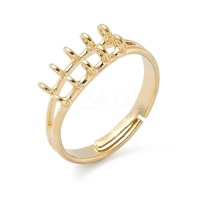 Adjustable Brass Finger Ring Trays for Hanging Pendant KK-K414-03D-G-1