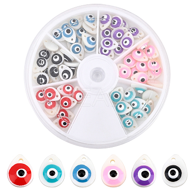 72Pcs 6 Colors Natural Freshwater Shell Charms SHEL-FH0001-15-1