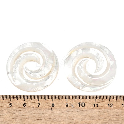 Natural White Shell Cabochons SSHEL-B006-05-1