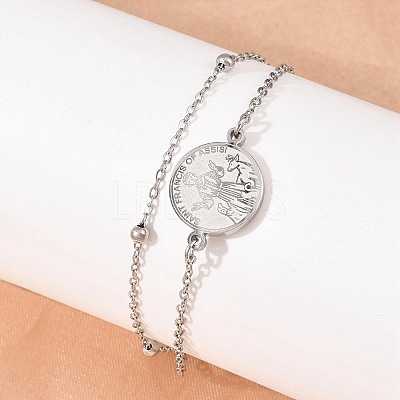 304 Stainless Steel Multi-strand Bracelets SA-CBA7739-02P-1