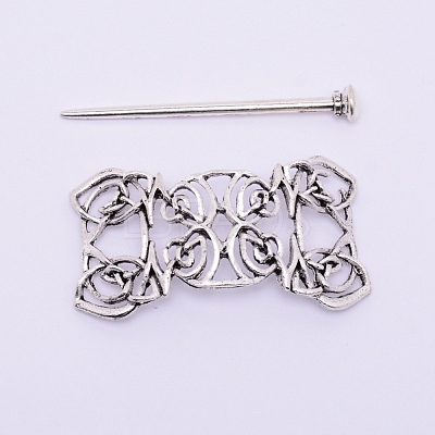 Tibetan Style Alloy Hair Forks OHAR-WH0016-34-1