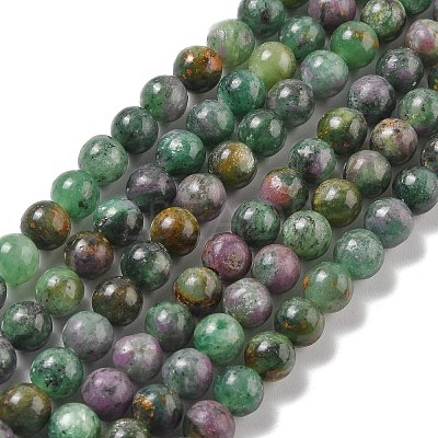 Natural Ruby in Zoisite Beads Strands G-R011-A02-03-1