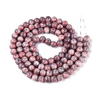 Baking Paint Glass Beads Strands DGLA-N016-8mm-04-1