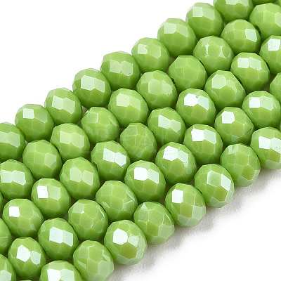Electroplate Glass Beads Strands EGLA-A034-P3mm-A28-1
