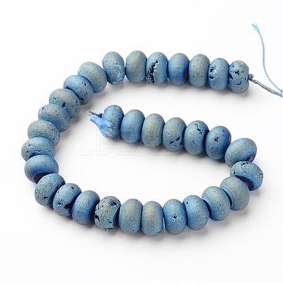 Electroplated Natural Quartz Crystal Beads Strands G-P149-03C-1
