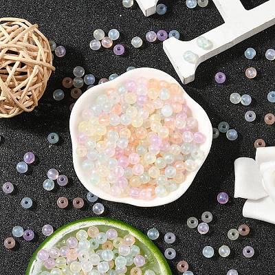 Rainbow Iridescent Plating Acrylic Beads MACR-YW0002-19A-1