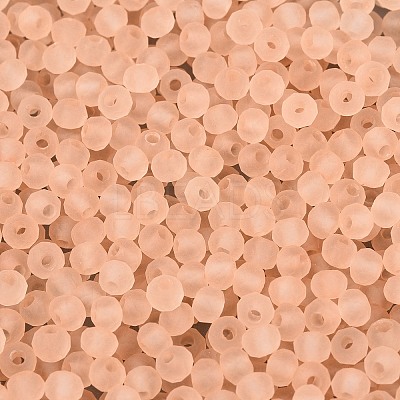 FGB Frosted Transparent Glass Seed Beads SEED-N013-04A-03-1