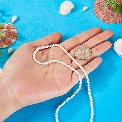 1 Strand Natural Trochus Shell Rondelle Beads Strands SSHEL-TA0001-16A-1