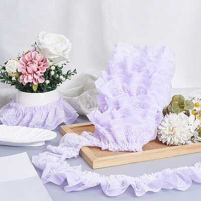 10 Yards Polyester Lace Ribbon OCOR-GF0006-25D-1