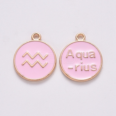 Alloy Enamel Pendants X-ENAM-S124-01B-09J-1