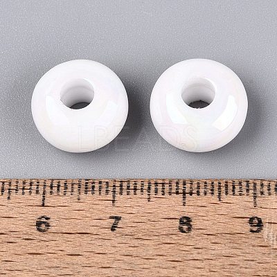 Opaque Acrylic European Beads OACR-E033-19S-1