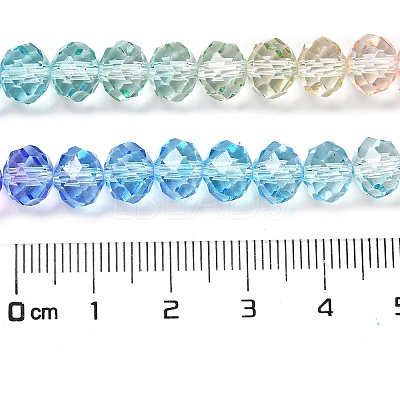 Transparent Painted Glass Beads Strands X1-DGLA-A034-T6mm-A14-1