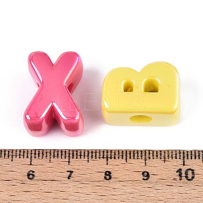 UV Plating Opaque Acrylic European Beads SACR-N019-02-1