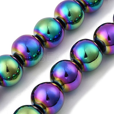 Electroplated Synthetic Non-magnetic Hematite Beads Strands G-H327-D02-05B-1