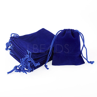 20Pcs Rectangle Velvet Drawstring Pouches TP-TA0001-03B-1