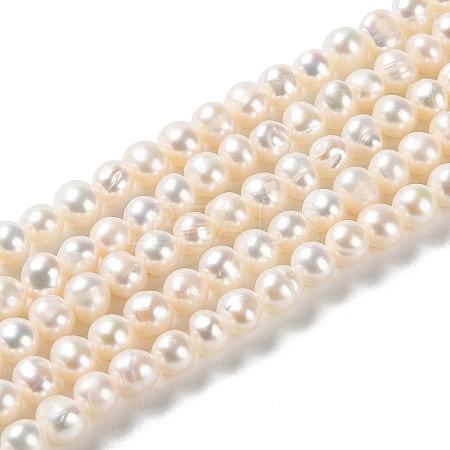 Natural Cultured Freshwater Pearl Beads Strands PEAR-E018-56-1