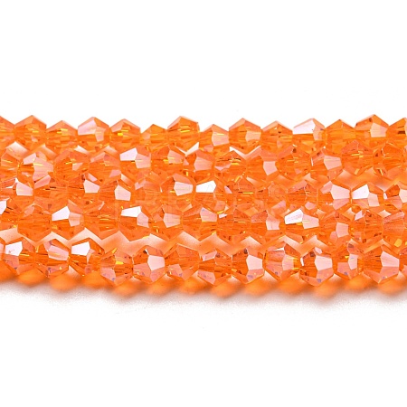 Transparent Electroplate Glass Beads Strands EGLA-A039-T4mm-A11-1