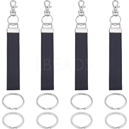 BENECREAT PU Leather and Alloy Clasp Keychain KEYC-BC0001-02-1