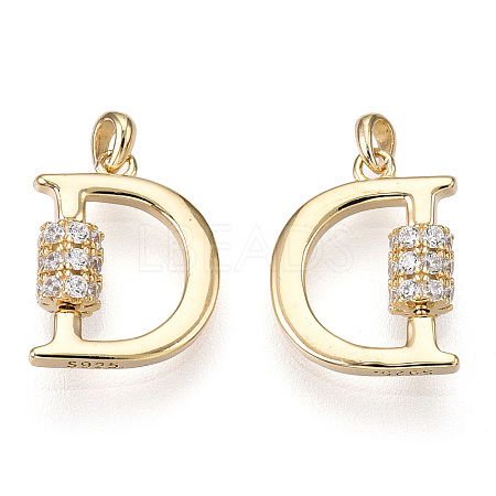 925 Sterling Silver Micro Pave Cubic Zirconia Charms STER-T004-12G-1