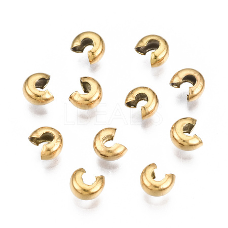 304 Stainless Steel Crimp Beads Covers STAS-S117-012B-1