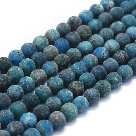 Natural Apatite Beads Strands G-E561-03-8mm-1