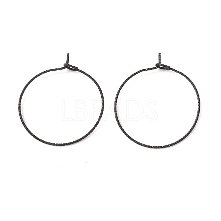 Ion Plating(IP) 316 Surgical Stainless Steel Hoop Earrings Findings STAS-D183-02EB-02-1