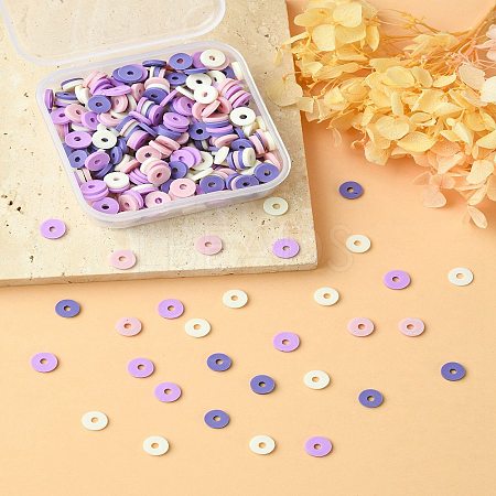 20G 4 Colors Handmade Polymer Clay Beads CLAY-YW0001-84A-1