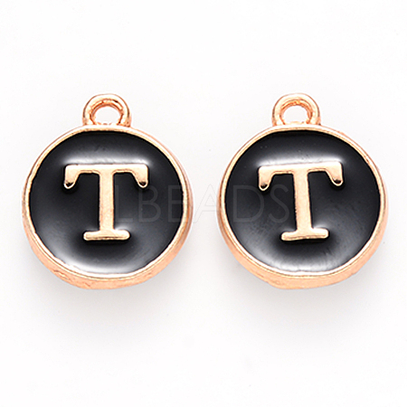Golden Plated Alloy Charms LS-X-ENAM-S118-02T-1
