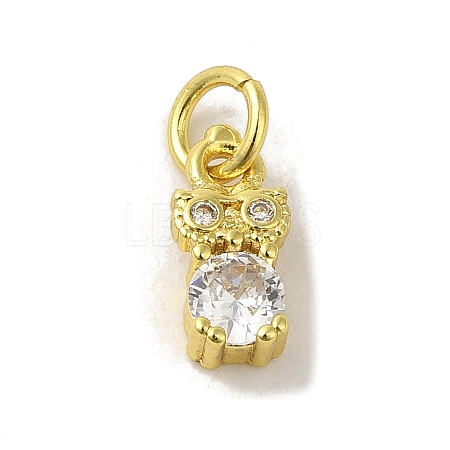 Brass Micro Pave Cubic Zirconia Charms KK-M283-24A-01-1