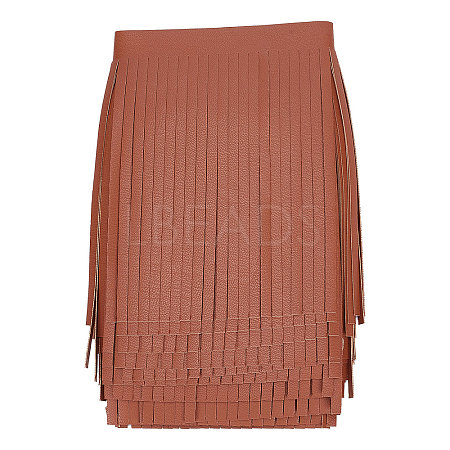   2 Meters PU Imitation Leather Tassels Trimming DIY-PH0010-44B-03-1