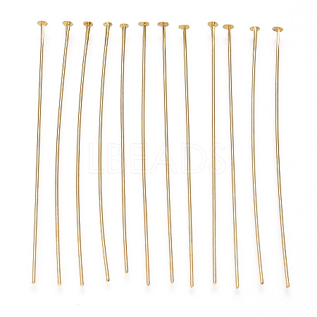 Brass Flat Head Pins KK-G331-11-0.7x63-1