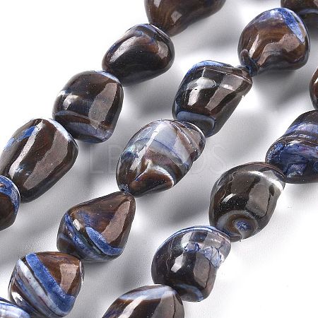 Dyed Natural Trochus Shell Beads Strands BSHE-Z006-02B-1