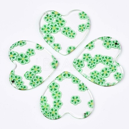 Transparent Clear Cellulose Acetate(Resin) Pendants KY-T040-56A-1