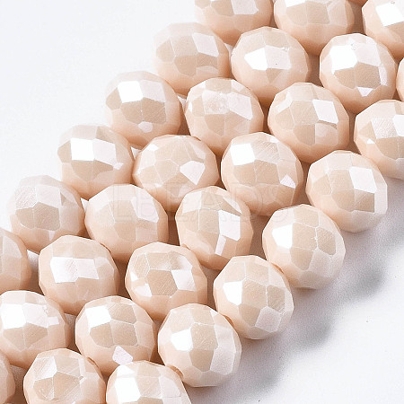 Electroplate Glass Beads Strands X1-EGLA-A034-P6mm-A17-1