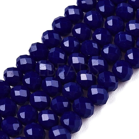 Opaque Solid Color Imitation Jade Glass Beads Strands EGLA-A044-P3mm-D07-1