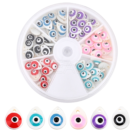 72Pcs 6 Colors Natural Freshwater Shell Charms SHEL-FH0001-15-1