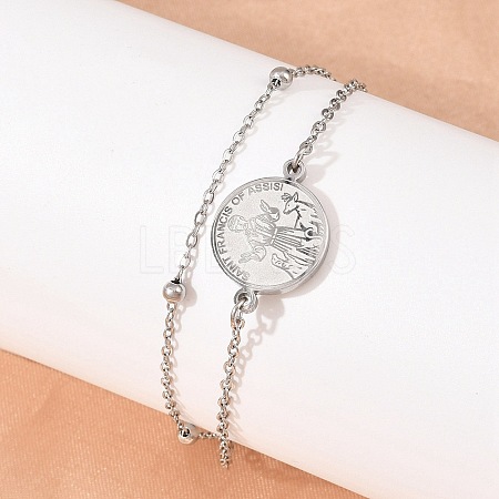 304 Stainless Steel Multi-strand Bracelets SA-CBA7739-02P-1