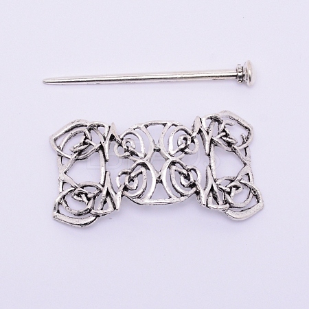 Tibetan Style Alloy Hair Forks OHAR-WH0016-34-1