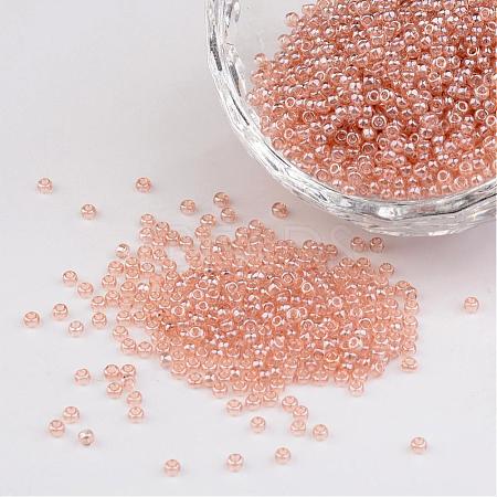PeachPuff 11/0 Grade A Round Glass Seed Beads X-SEED-Q011-F509-1