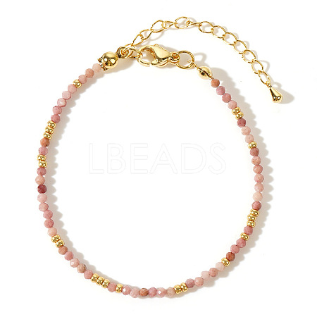 Bohemian Style Natural Rhodochrosite Round Beaded Bracelets for Women YR2186-1-1