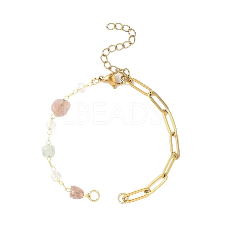 304 Stainless Steel Paperclip Chain Bracelet Making AJEW-JB01434-01-1